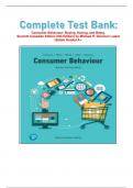   Complete Test Bank: Consumer Behaviour: Buying, Having, and Being, Seventh Canadian Edition (9th Edition) by Michael R. Solomon Latest Update Graded A+.
