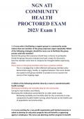 NGN ATI COMMUNITY HEALTH PROCTORED EXAM 2023_ Exam 1