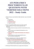 ATI PEDIATRICS PROCTORED EXAM QUESTIONS WITH VERIFIED SOLUTIONS 2022 – Study Guide.