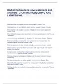 Barbering Exam Review Questions and Answers- CH.18 HAIRCOLORING AND LIGHTENING