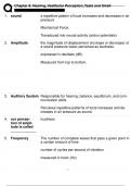 Test Bank for Behavioral Neuroscience, 9th Editio by Marc Breedlove, Neil Watson Chapter 9 Hearing, Vestibular Perception, Taste, and Smell