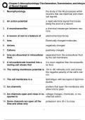 Test Bank for Behavioral Neuroscience, 9th Editio by Marc Breedlove, Neil Watson Chapter 3 Neurophysiology The Generation, Transmission, and Integration of Neural Signals