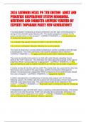 2024 SAUNDERS NCLEX PN 7TH EDITION  ADULT AND PEDIATRIC RESPIRATORY SYSTEM DISORDERS. QUESTIONS AND CORRECTR ANSWERS VERIFIED BY EXPERTS TOPGRADE PASS!!! NEW GENERATION!!!