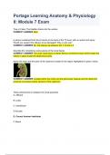 Portage Learning Anatomy & Physiology II: Module 7 questions and answers (A+ GOLD RATED VERIFIED 100%) 2024