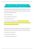 NHA Phlebotomy Patient Preparation Questions and Answers 100% VERIFIED