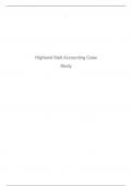 Highland Malt Accounting Case Study ACCOUNTING POLICY CHOICES IN FINANCIAL STATEMENTS