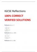 2024 IGCSE Reflections 100% CORRECT VERIFIED SOLUTIONS