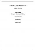 Instructor Manual For Marketing An Introduction 7th Canadian Edition By Gary Armstrong, Philip Kotler, Valerie Trifts, Lilly Anne Buchwitz (All Chapters, 100% Original Verified, A+ Grade)