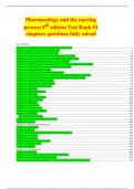 Pharmacology and the nursing  process 8th edition Test Bank 51  chapters questions fully solved