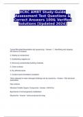 IICRC AMRT Study-Guide Assessment Test Questions & Correct Answers 100& Verified Solutions [Updated 2024]