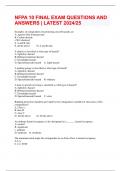 NFPA 10 FINAL EXAM QUESTIONS AND ANSWERS | LATEST 2024/25