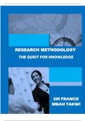 RESEARCH METHODS FOR BUSINESS STUDENTS