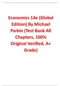 Test Bank For Economics 14th Edition (Global Edition) By Michael Parkin (All Chapters, 100% Original Verified, A+ Grade)