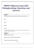 NR507 Midterm Exam 2023 Pathophysiology Questions and Answers 