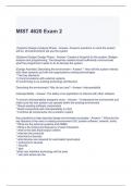 MIST 4620 Exam 2 Questions and Answers 2024