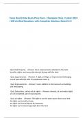 Texas Real Estate Exam Prep Class - Champion Chap.1 Latest 2024 /128 Verified Questions with Complete Solutions Rated (A+)