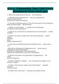 U.S.A. Citizenship Test (100 Civics Questions) from uscis.gov