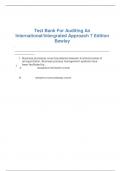 Test Bank For Auditing An International Integrated Approach |Latest Update | Questions and Correct Answers |Rated A+