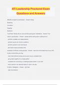 ATI Leadership Proctored Exam Questions and Answers