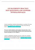 ATI Maternity Practice TEST Questions and Answers with Rationales 2024