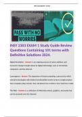 INSY 2303 EXAM 1 Study Guide Review Questions Containing 101 terms with Definitive Solutions 2024. 