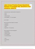 Jean Inman Practice Exam Questions  Domain II Complete Set, Questions and  answers, rated A+ / 2024-25 Exam board exam predictions. APPROVED/ 