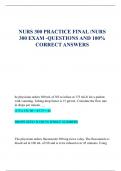 NURS 300 Practice Final Exam Questions and Answers 2024 