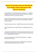 Illinois Pesticide General Standards  Test Study Guide Questions And  Correct Answers