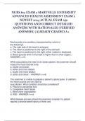NURS 612 EXAM 2 MARYVILLE UNIVERSITY ADVANCED HEALTH ASSESSMENT EXAM 2 NEWEST 2024 ACTUAL EXAM 250 QUESTIONS AND CORRECT DETAILED ANSWERS WITH RATIONALES (VERIFIED  ANSWERS) |ALREADY GRADED A+.