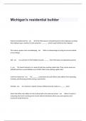 Michigan's residential builder