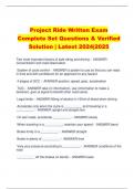 Project Ride Written Exam Complete Set Questions & Verified  Solution | Latest 2024|2025