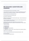 MIE 305 EXAM 2 QUESTIONS AND ANSWERS 2024