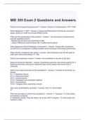 MIE 305 Exam 2 Questions and Answers