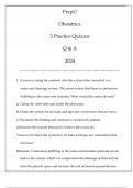 PrepU Obstetrics OB 3 Practice Quizzes Q & A 2024