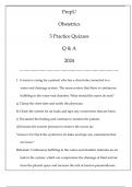 PrepU Obstetrics OB 3 Practice Quizzes Q & A 2024.