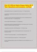 Part 2/3 Official Alpha Kappa Alpha M.I.P  Test: Questions and answers, veri / 2024-25 Exam board exam predictions. APPROVED/ fied/