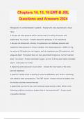 Chapters 14, 15, 16 EMT-B JBL Questions and Answers 2024