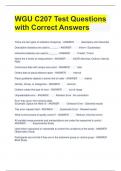 WGU C207 Test Questions with Correct Answers