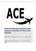 AAAE ACE Operations Module 2 Exam Questions Containing 132 Terms with Definitive. 