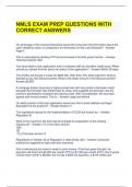 NMLS EXAM PREP QUESTIONS WITH CORRECT ANSWERS 