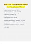 Nicet Level 2: Field Formulas Practice Exam Questions and Answers