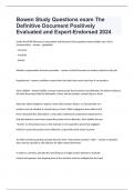 Bowen Study Questions exam The Definitive Document Positively Evaluated and Expert-Endorsed 2024