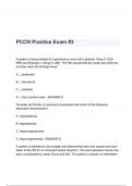 PCCN Practice Exam #3 questions and answers 