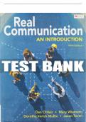 Test Bank For Real Communication: An Introduction 5th Edition All Chapters - 9781319201746