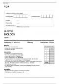 AQA A-level BIOLOGY Paper 3 2023 Question Paper 
