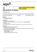 AQA 2023 QP AS RELIGIOUS STUDIES Paper 2D (7061/2D)