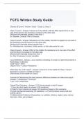 FCTC Written Study Guide with complete solutions