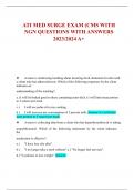 ATI MED SURGE EXAM (CMS WITH  NGN QUESTIONS WITH ANSWERS  2023/2024 A+