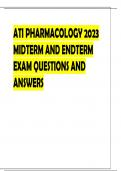 ATI PHARMACOLOGY EXAM (7 Versions) Latest Updated Exam QUESTIONS with 100%verified Correct ANSWERS 2024.A+ ULTIMATE GUIDE 