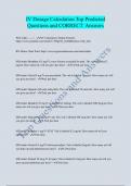 IV Dosage Calculation Top Predicted Questions and CORRECT Answers